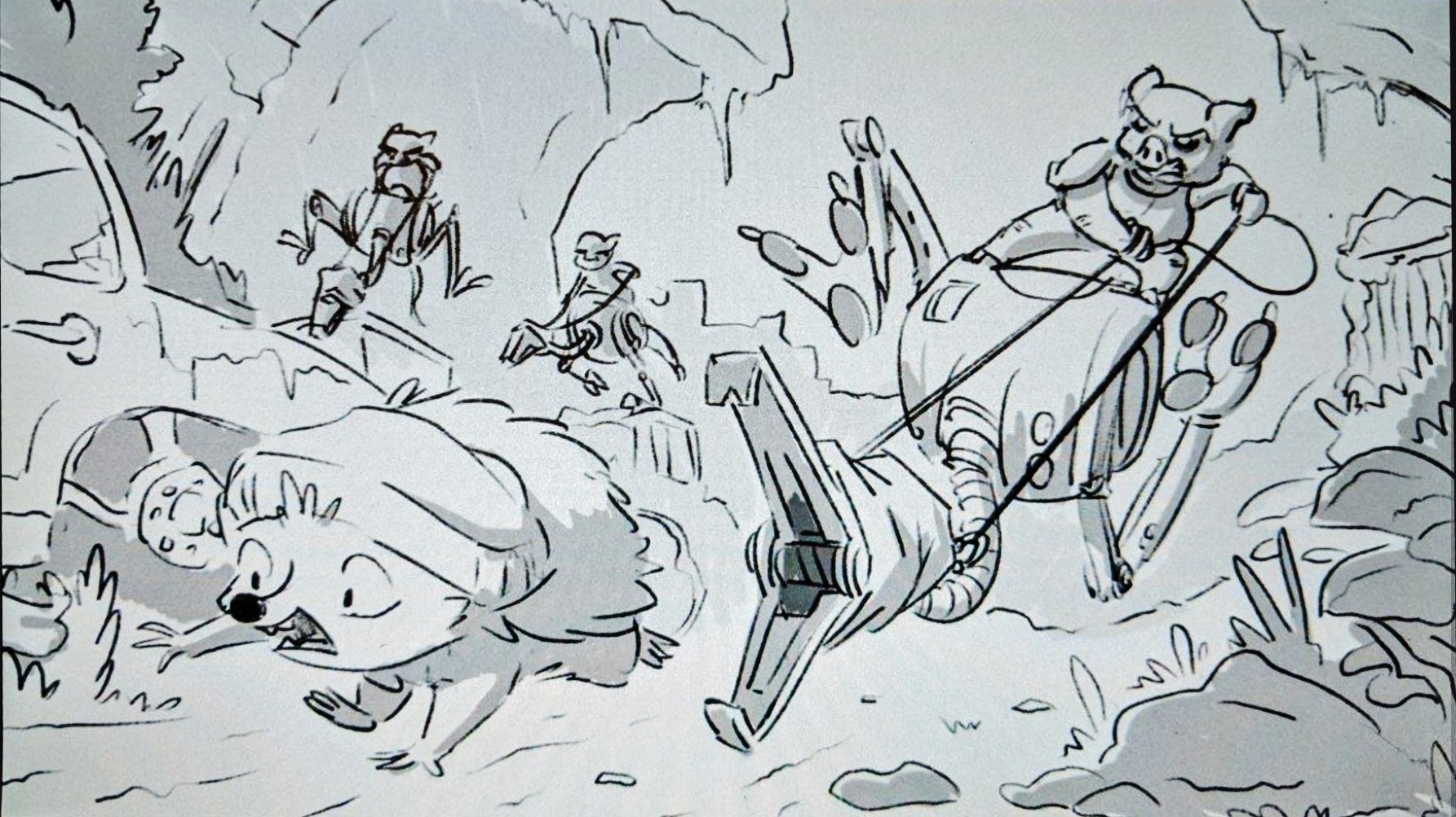 Story exploration sketch by Rik Schutte