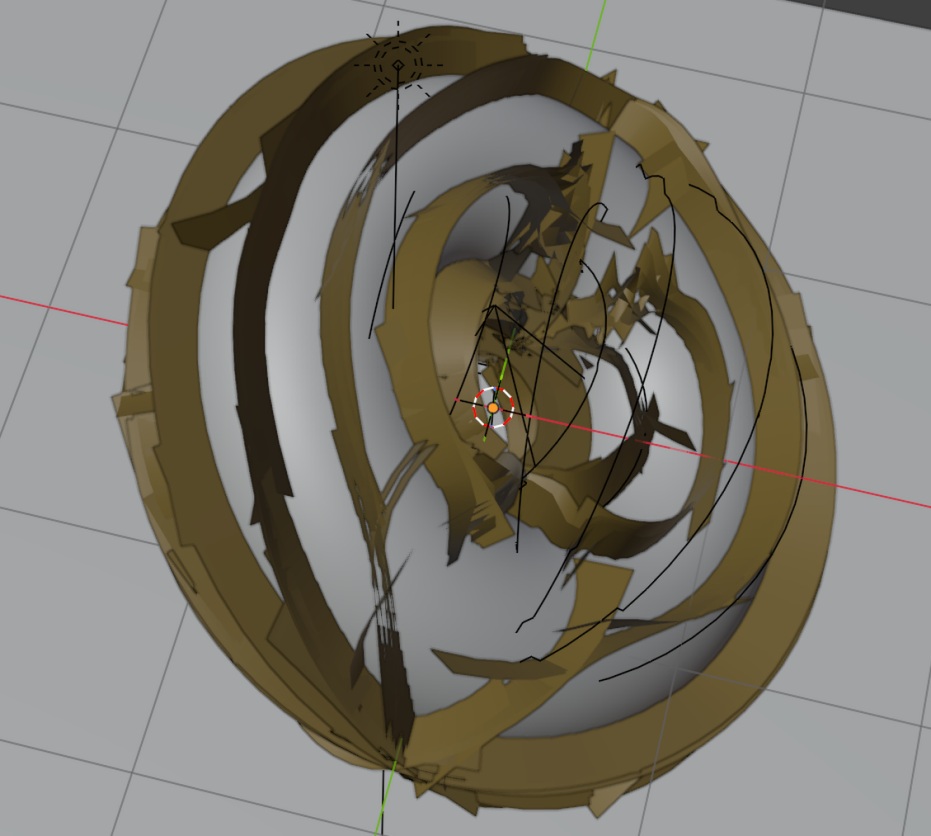 Torus with shadow outlines bound from different angles