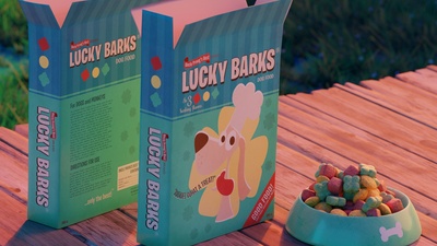 Dog food box graphics