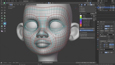 Facial Retopology - Creases & Tweaking