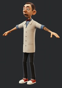 Barber texturing - work in progress (full body render)