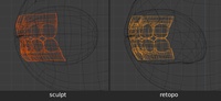 Elder Sprite inner mouth, wireframe - retopo