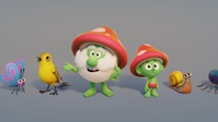 Press Character Turntable - Sprites & Animals