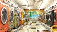 Preview render: in the laundromat