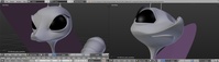 Tara's final face model, 2 views
