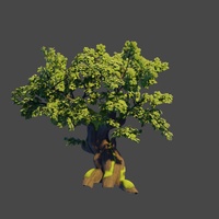 Oak tree 2: Trunk model and basic branches