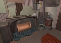 小屋壁爐石和壁爐架