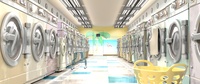 The pastel laundromat