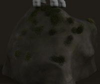Mossy rock render, test 6