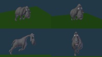 Sheep run grid: 8 frames