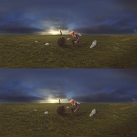 VR: Top-bottom panorama