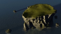 遠處的島嶼，最終質量渲染