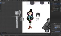 Blocked Binoculars to Ellie, scale comparison