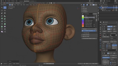 Facial Retopology - Patches & Poles