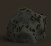 Mossy rock render, test 2