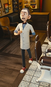 Barber texturing - work in progress (scene render)