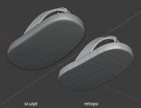 Phil sandals, sole - retopo