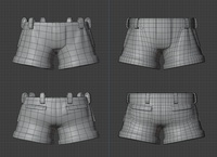 Rex shorts - retopo