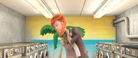 In the laundromat close-up: Victor's pocket