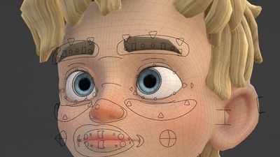 Facial rigging WIP Blend file (5.0)