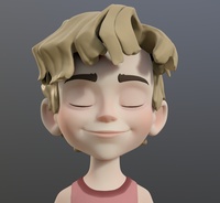 表情雕刻：閉眼