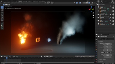 Smoke & Fire FX - Geometry Nodes
