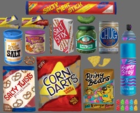 All the snacks and small props 2