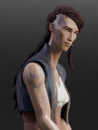 Mikassa shot test - detail pass and brown hair