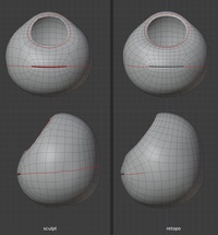 Elder Sprite beard - retopo