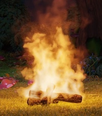 Camp fire - simulation 1 (too fast)