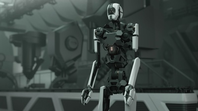 security robot - factory test render