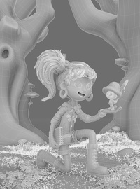 Meet Ellie - optional wireframe render