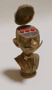 Bust with elevator buttons - improved welding marks