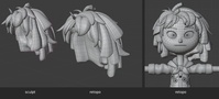 Ellie alternate hair_cut - retopo