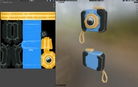 Pinda camera modeling - papercraft pass and textures