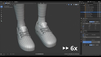 Timelapse: Shoe modeling & additional Tweaking