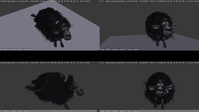 Sheep run grid: 6 frames, with jump