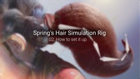 春天 的頭髮模擬裝置 02 - 如何設定它的簡單範例
