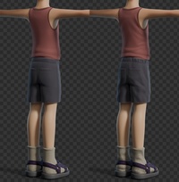 风暴 - 服裝褶皺細節