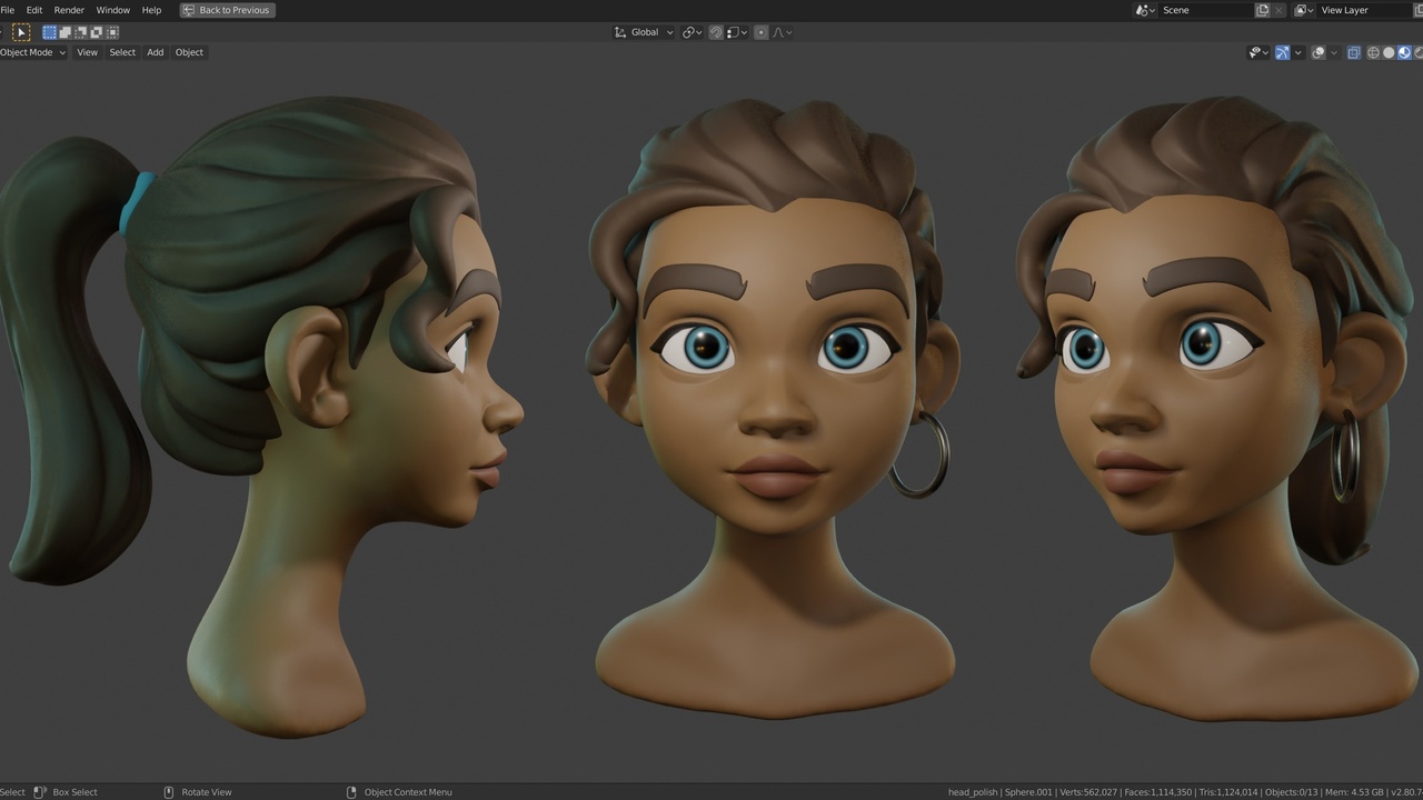 1 - Head Polish - Stylized Character Workflow - Blender Studio
