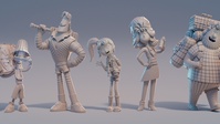 Press Character Turntable - Students (Wire)