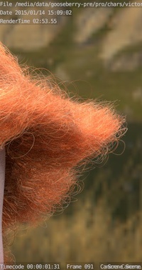 Victor's curls up close