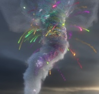 Tornado w/ smoke & sparks