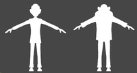 Boris and Agent silhouettes