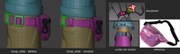 Ellie fannypack, strap slide - revised