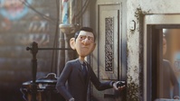 Agent entering Barbershop