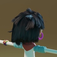 Ellie hair grooming 01 - cut hair