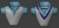 Rex shirt and vest - retopo