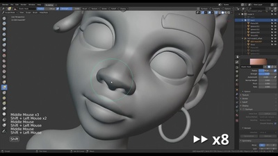 Timelapse: Finishing Rain's Head Design
