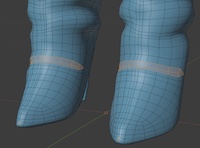 Victoria boots details - retopo